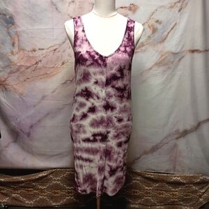 Forever 21 Tie Dye Button Maxi Dress